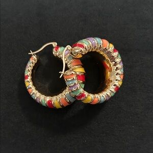 Colorful Chunky Hoop Earrings